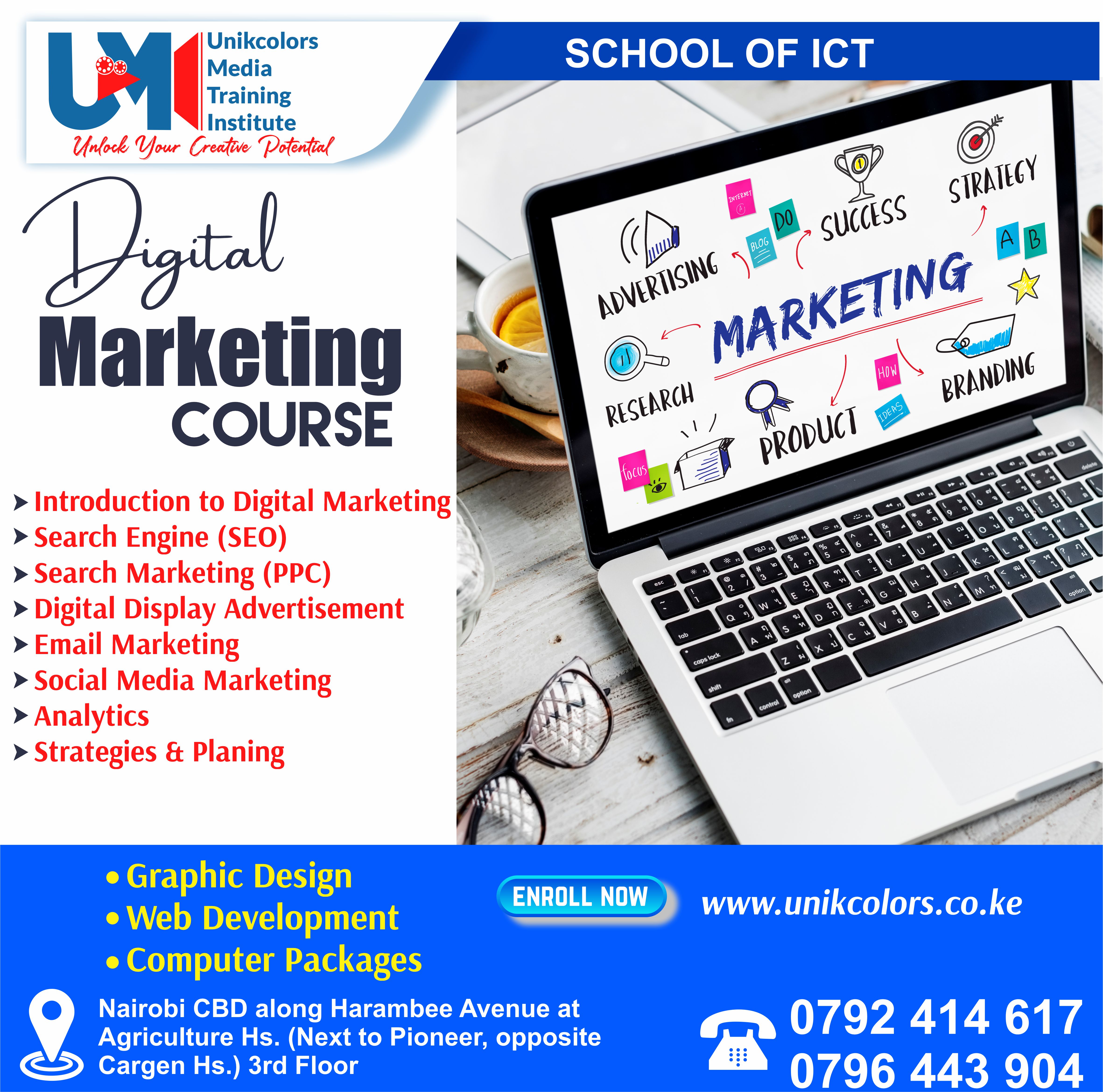 COMPUTER COURSES - DIGITAL MARKETING | GRAPHIC DESIGN | WEB DEVELOPMENT | COMPUTER PACKAGES COURSE